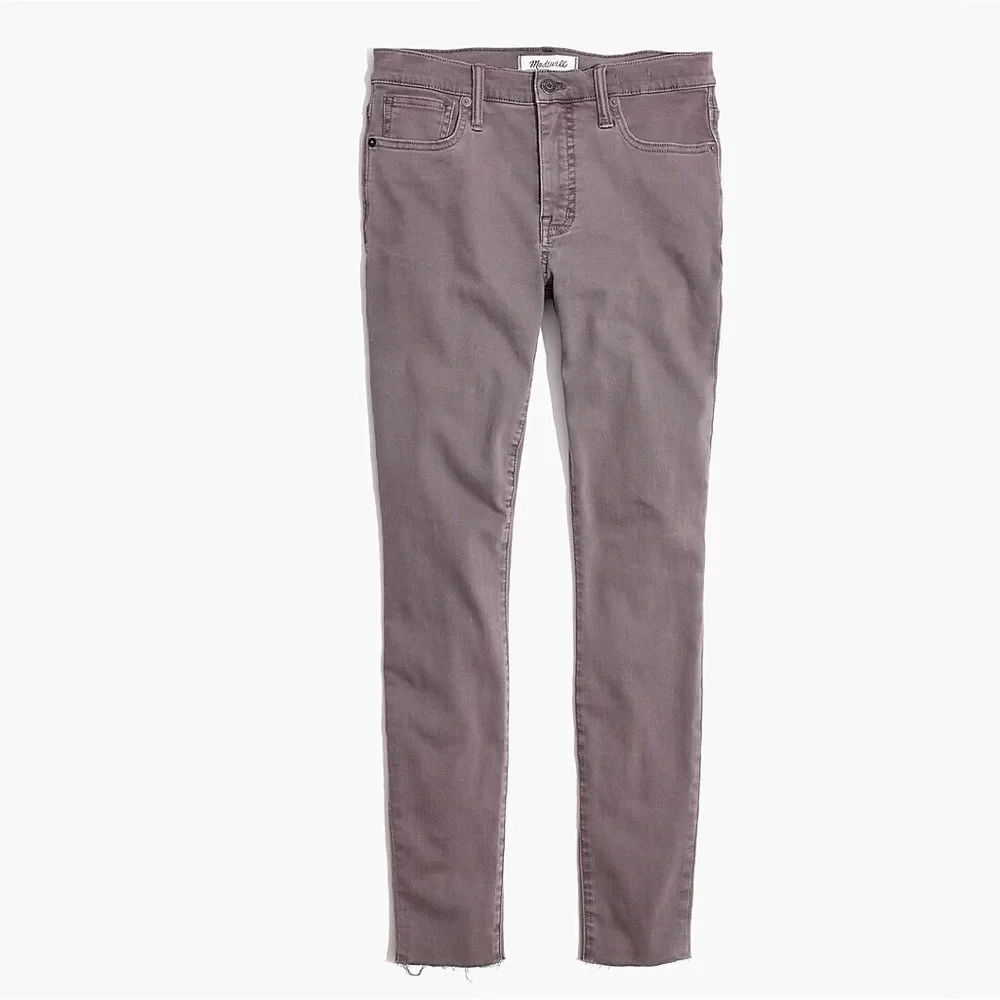 Madewell Tall 9” High-Rise Skinny Jeans in Raw Hem Garment-Dyed Edition